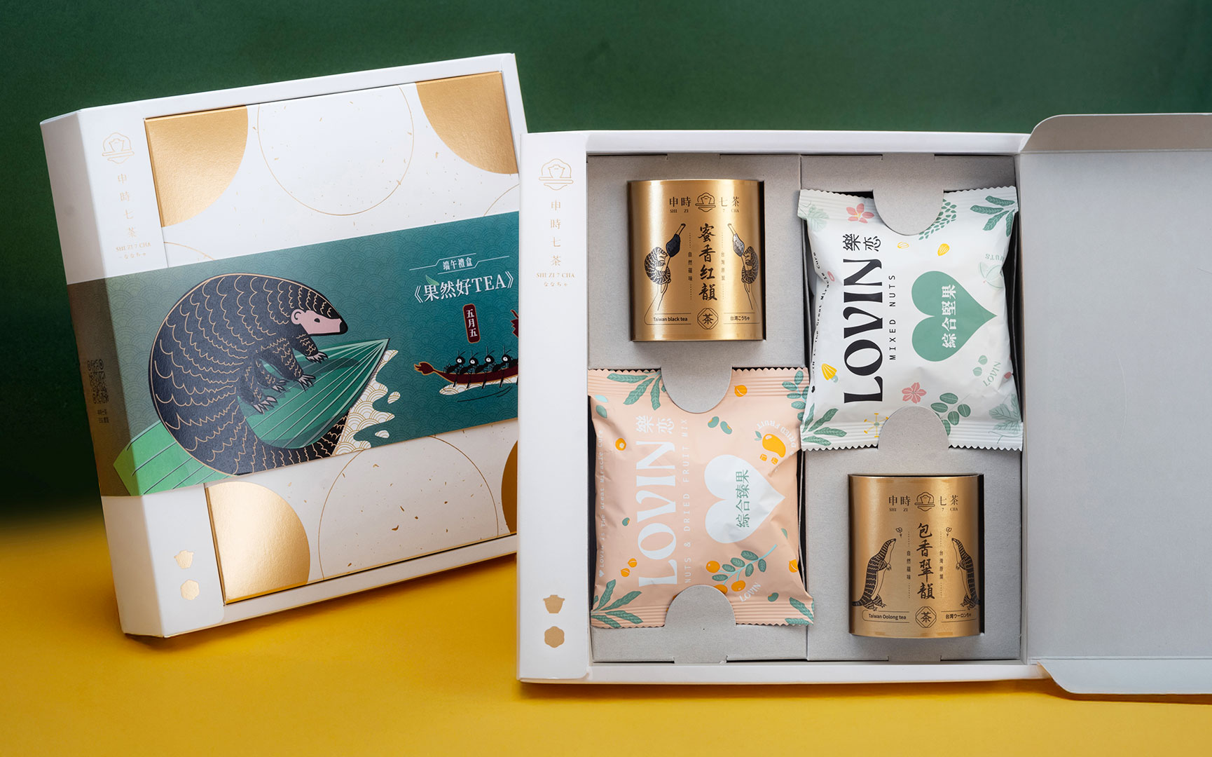 ESG客製禮盒－《金甲富貴》《果然好TEA》雙韻堅果禮盒－申時七茶