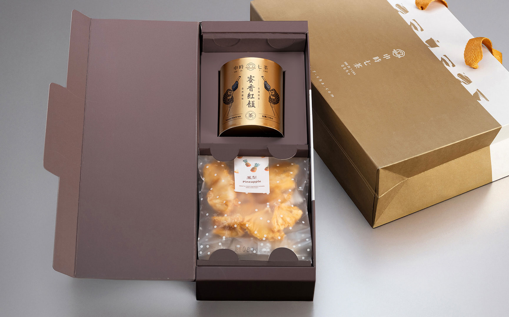 ESG客製禮盒－【金香好TEA】蜜香紅韻果乾茶食禮盒－申時七茶