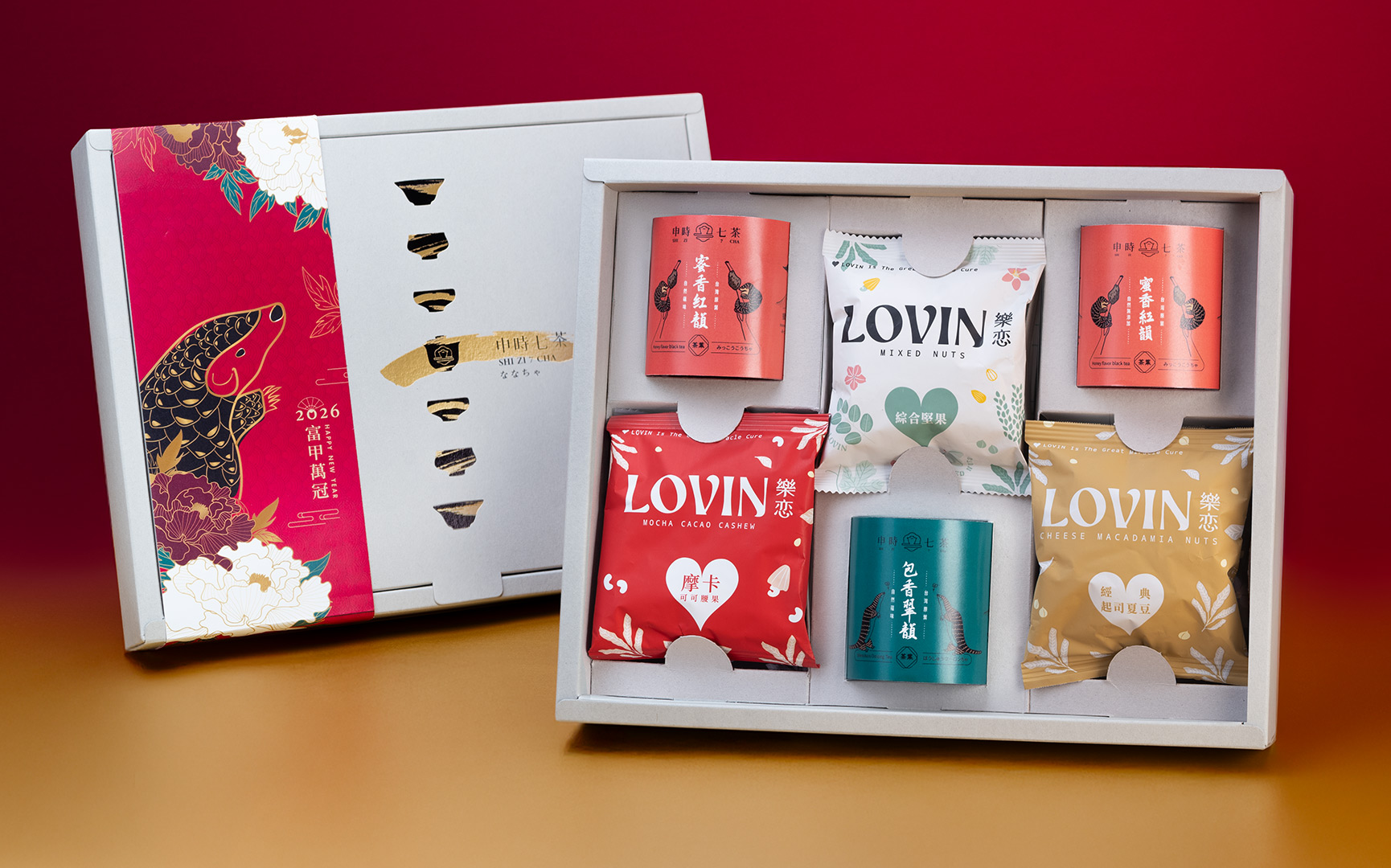 ESG客製禮盒－《富甲萬冠》堅果茶食禮盒－申時七茶