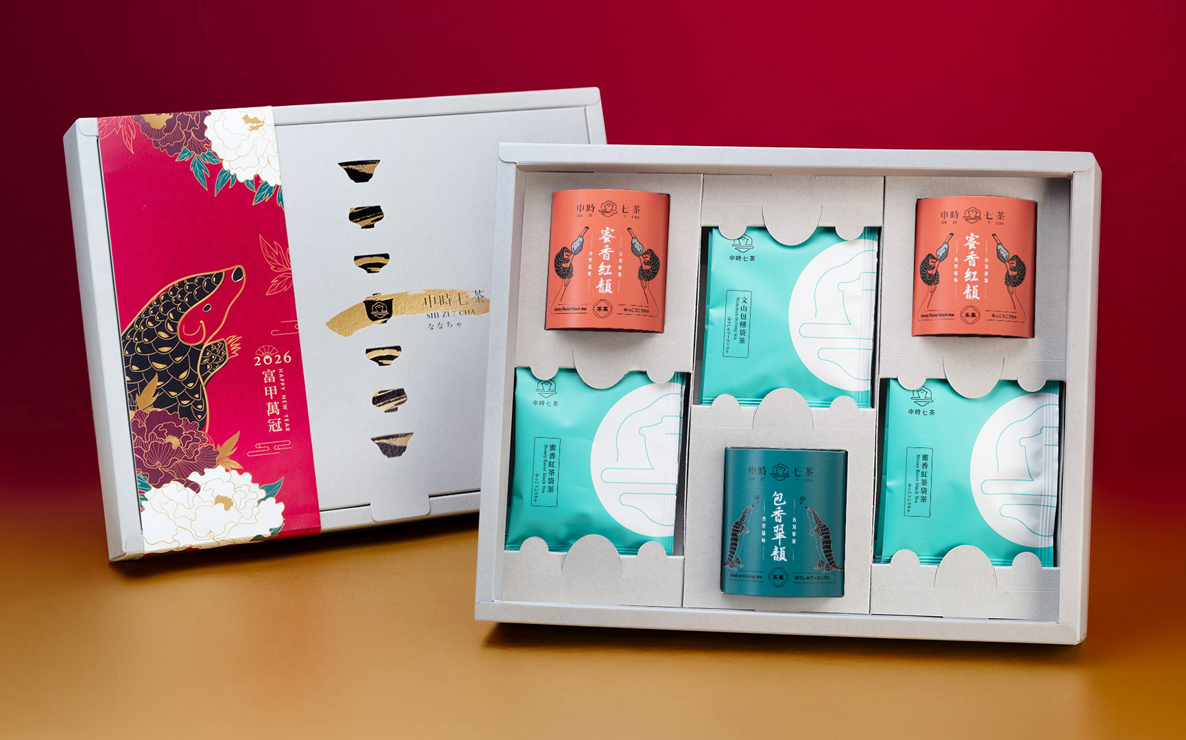 ESG客製禮盒－《富甲萬冠》原味好TEA茗茶禮盒－申時七茶