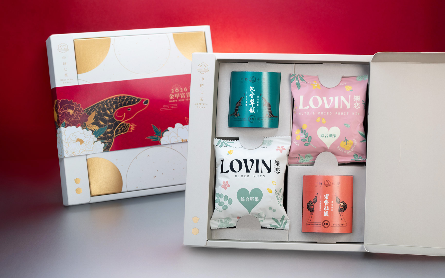 ESG客製禮盒－《金甲富貴》堅果茶食禮盒－申時七茶