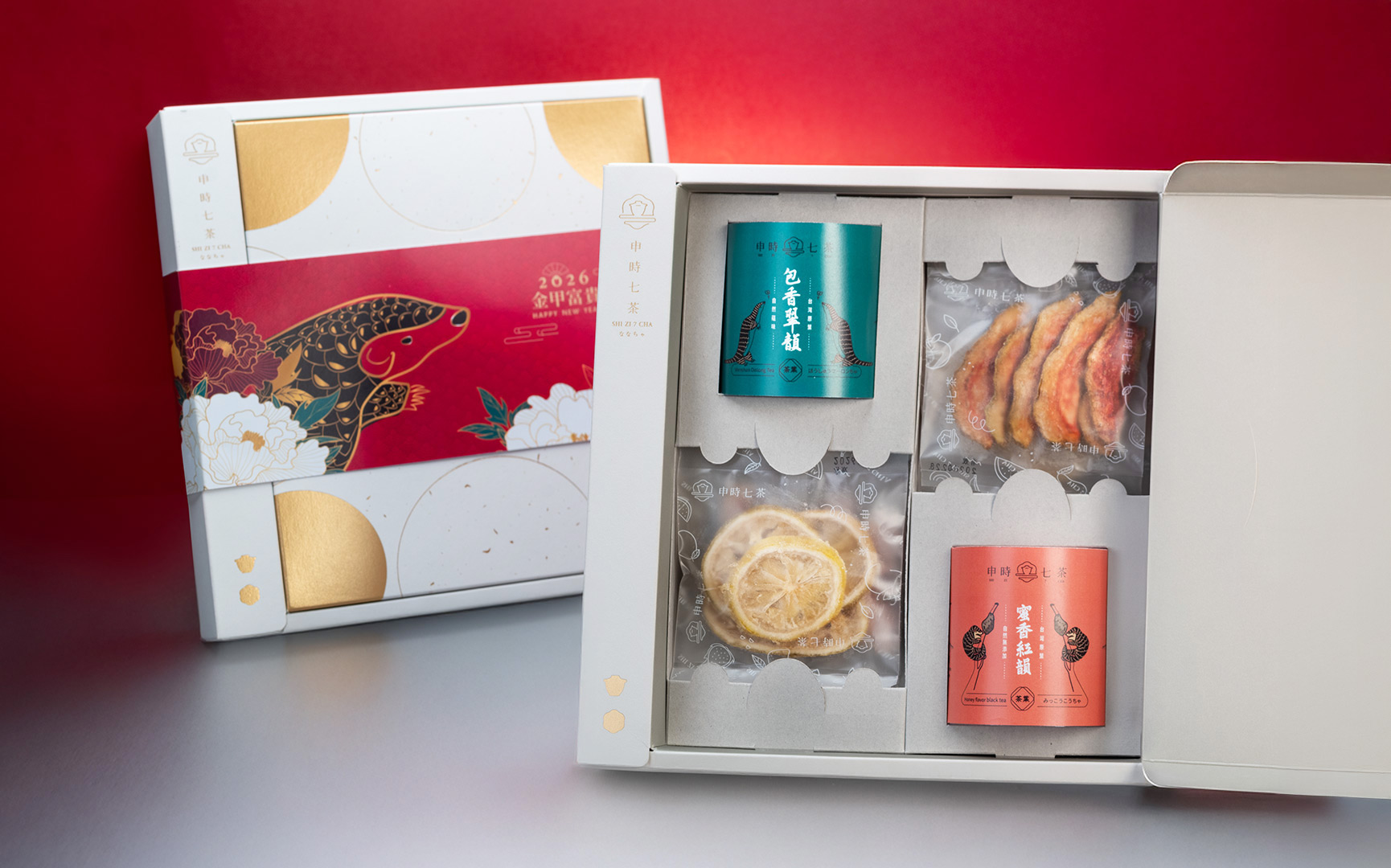 ESG客製禮盒－《金甲富貴》果乾茶食禮盒－申時七茶