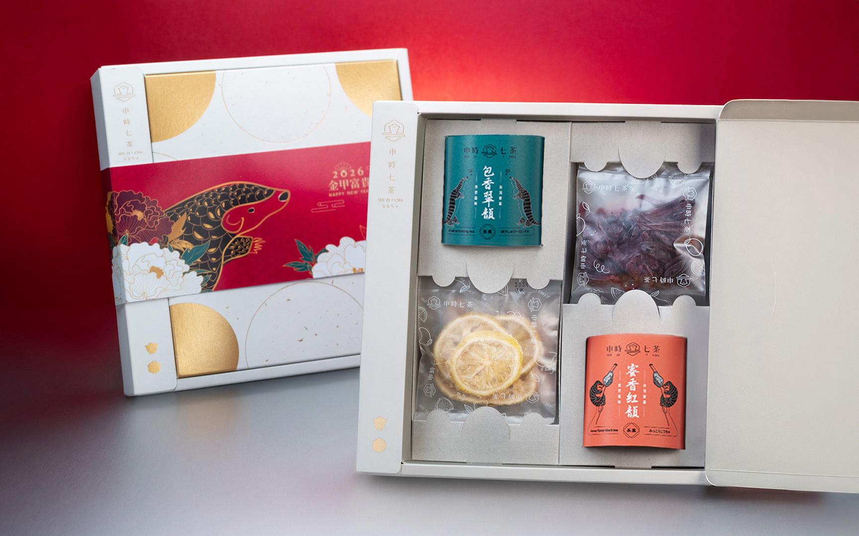 ESG客製禮盒－《金甲富貴》果乾茶食禮盒－申時七茶