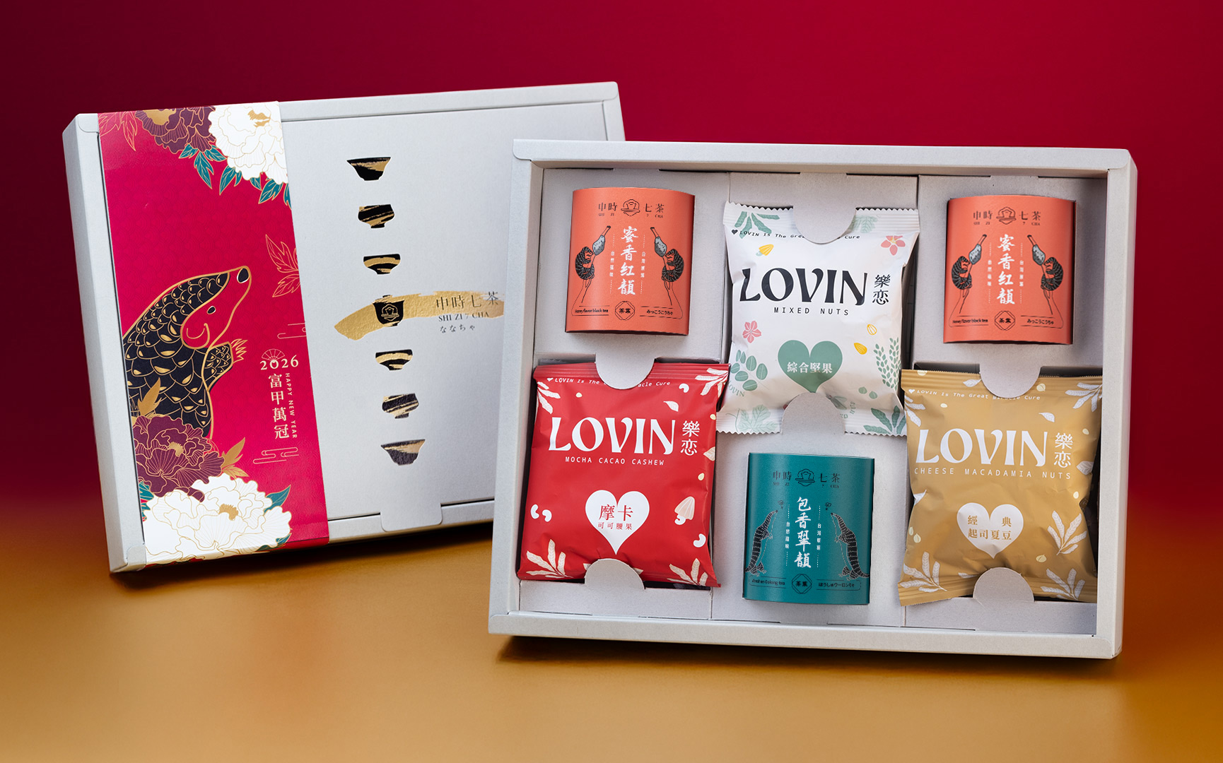 ESG客製禮盒－《富甲萬冠》堅果茶食禮盒－申時七茶